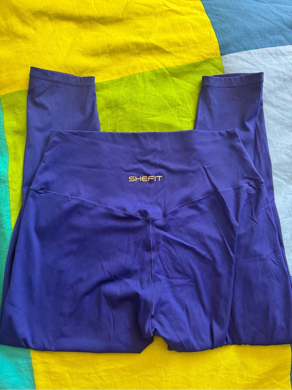 2 pair SHEFIT leggings-High-Waist Purple and Black, 2L/3L